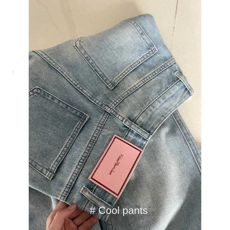 Women Y2K Light Color Stretch High Waist Comfort Casual Baggy Jeans Loose Straight Wide Leg PantsT251013