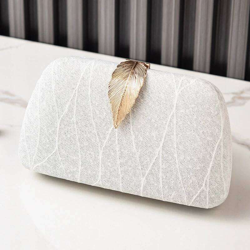 Women's Bag Leaf Hasp Handbag Designer Evening Clutches for Woman Elegant Brand Crossbody Bags Ladies Korean Purse