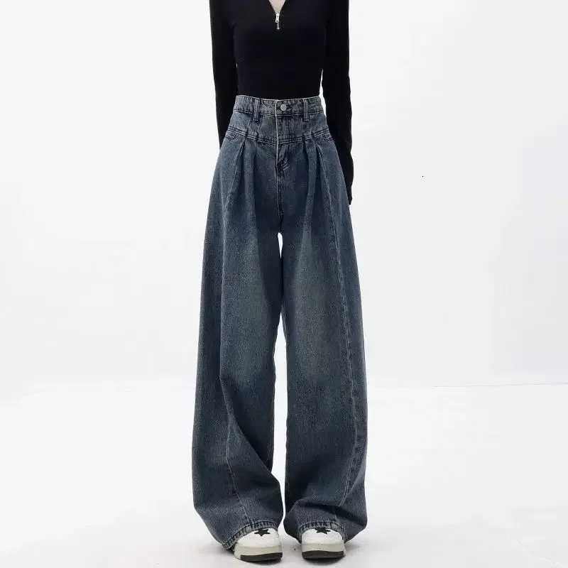 Straight Leg Women Jeans Y2K Style Slim Fit Casual Trousers High Waist Loose Baggy Pants Retro Vintage Streetwear FashionT251013