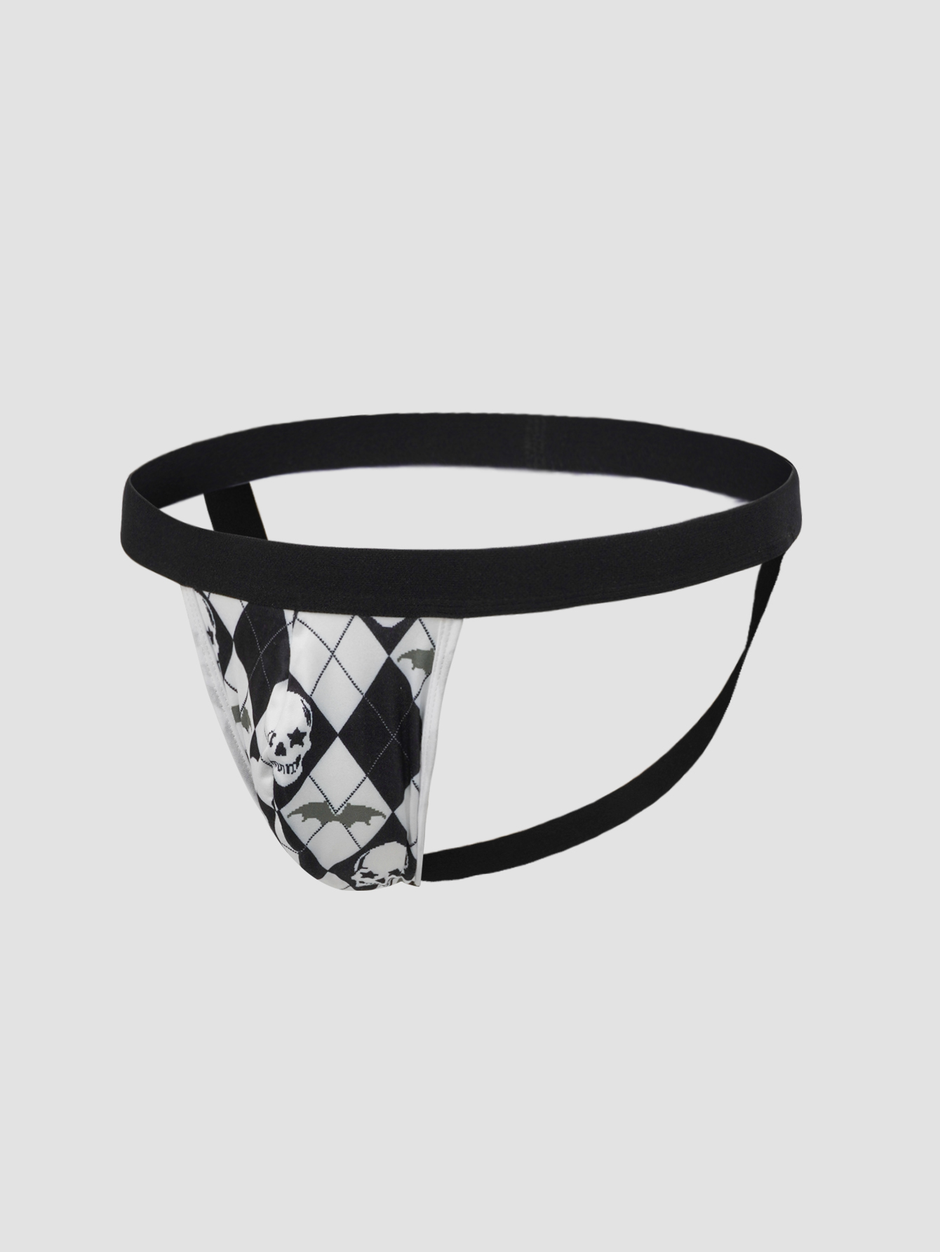 Men's G-Strings-Men's Skull Print Thong, Men's Sexy Printed Thong, Moisture-Wicking & Breathable, Stylish Personality Thong-4.1