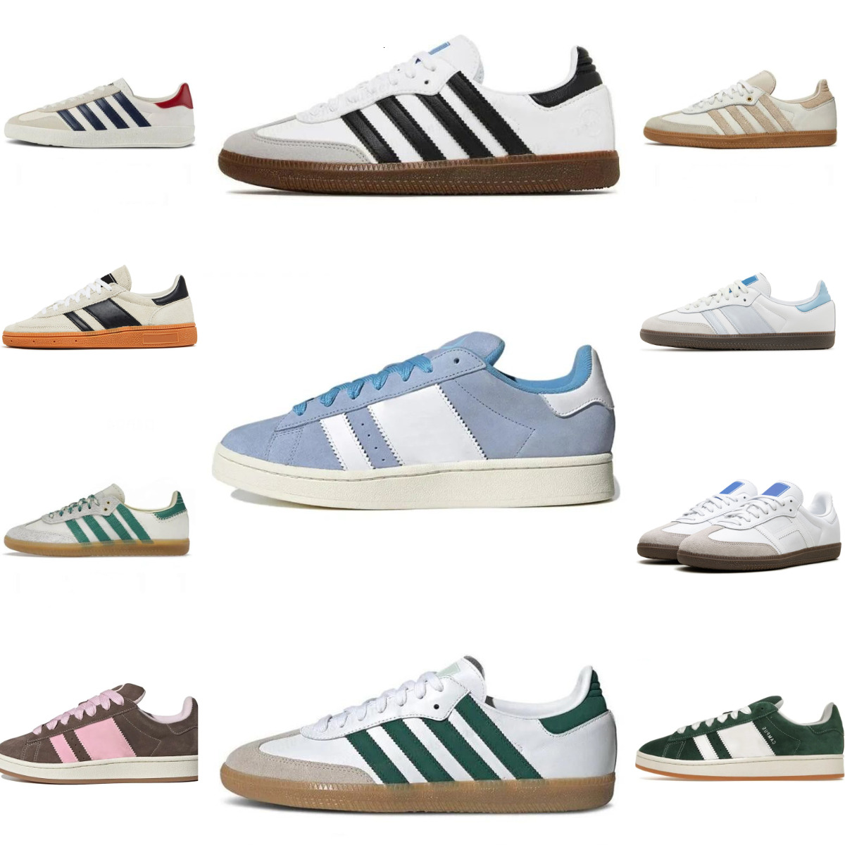 Sambatrainers Sports Shoes Mens Women White Black Gum Cream Night Brown VINTAGE Casual Shoe Designer Collegiate Navy Night Leopard Denim Dark Platform Sneakers S8