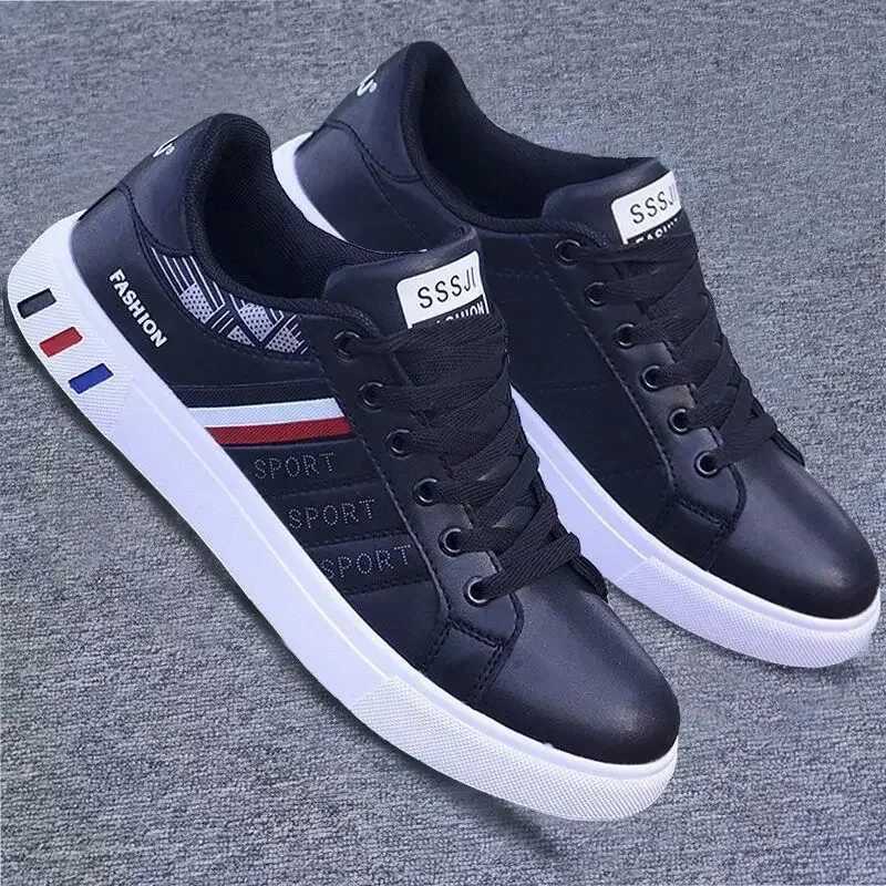 Men Sneakers Casual Shoes Men Flats Zapatillas Hombre Lightweight Pu Leather Breathable Shoe Mens White Sports Tenis Shoes Z251013