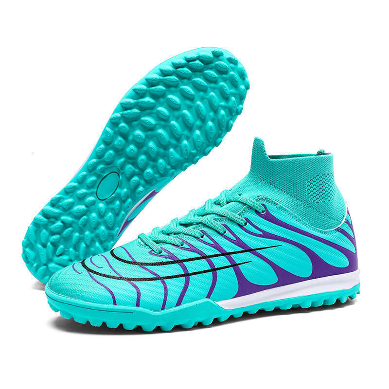 Wholesale Overseas Men and Women Adult High-top Breathable Soccer Artificial Turf Training Professional Competition Shoes Cleats