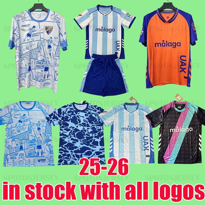 25 26 Malaga CF Soccer Jerseys DIONI Retro 1997 98 2012 13 Football Shirts ANTONITO C. D.LARRUBIA CHUPE LOBETE BATURINA Camisetas de Futbol Men Uniforms kids kits