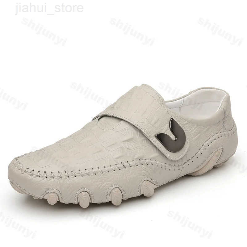 Mens Shoes Genuine Leather Luxury Crocodile Pattern Business Casual Shoes Men Loafers Mocassins Highquality Mens Dress Shoes M251013