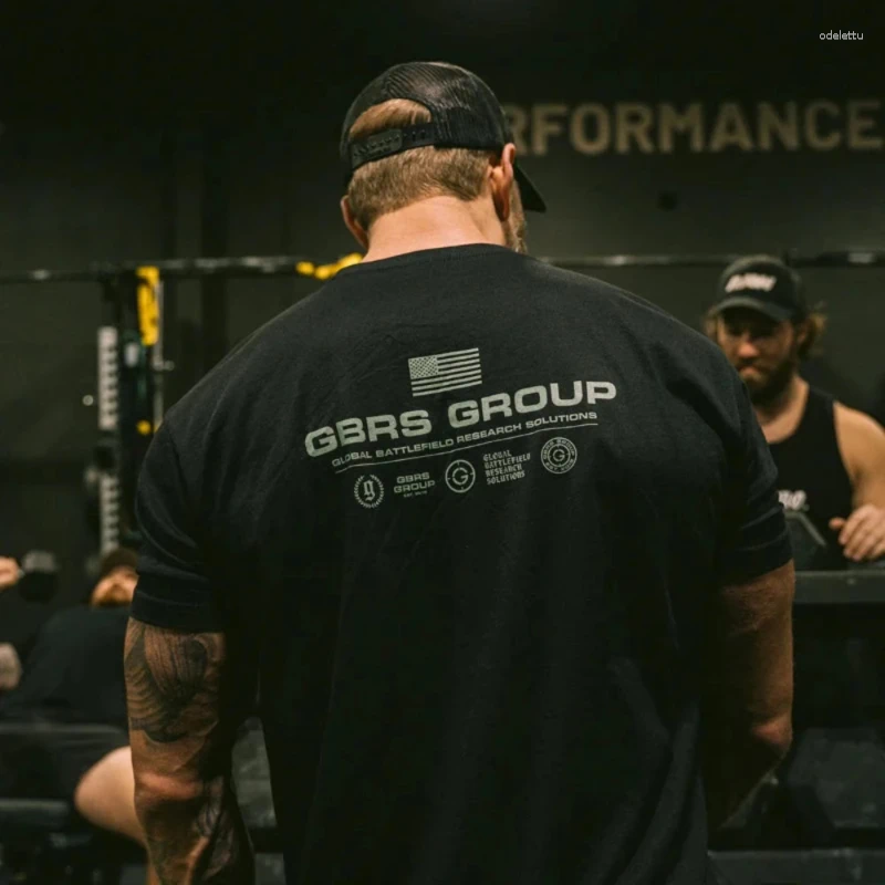 Men's T Shirts 2025 Summer The GBRS Group Always Wears Aggressive Gym Sports Theme Printed Short-sleeved T-shirt Unseix