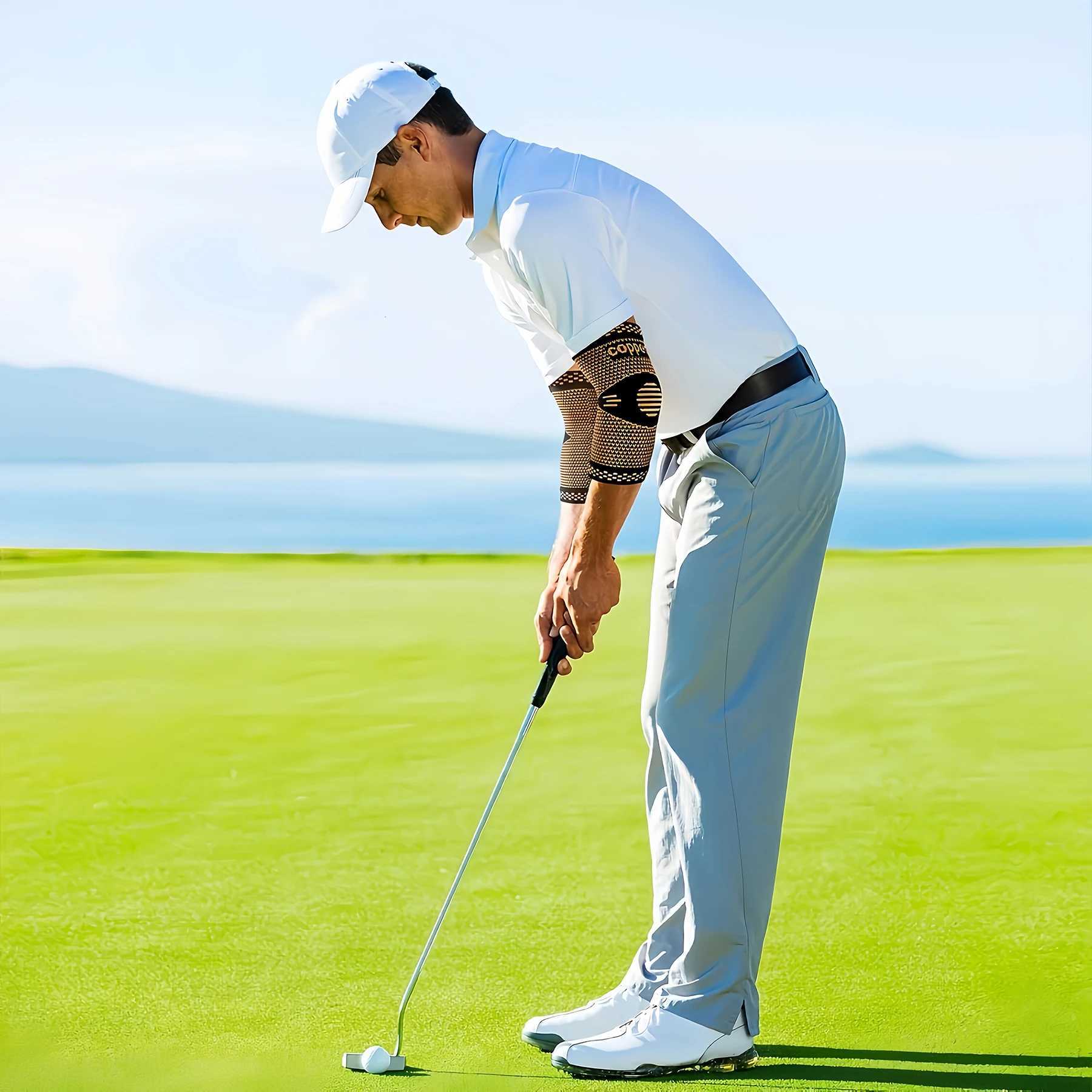 2 Pieces of Copper Ion Sports Elbow Pads Elbow Compression Joint Protective Sleeves Basketball Football and Tennis Fitness Protective Gear C251013