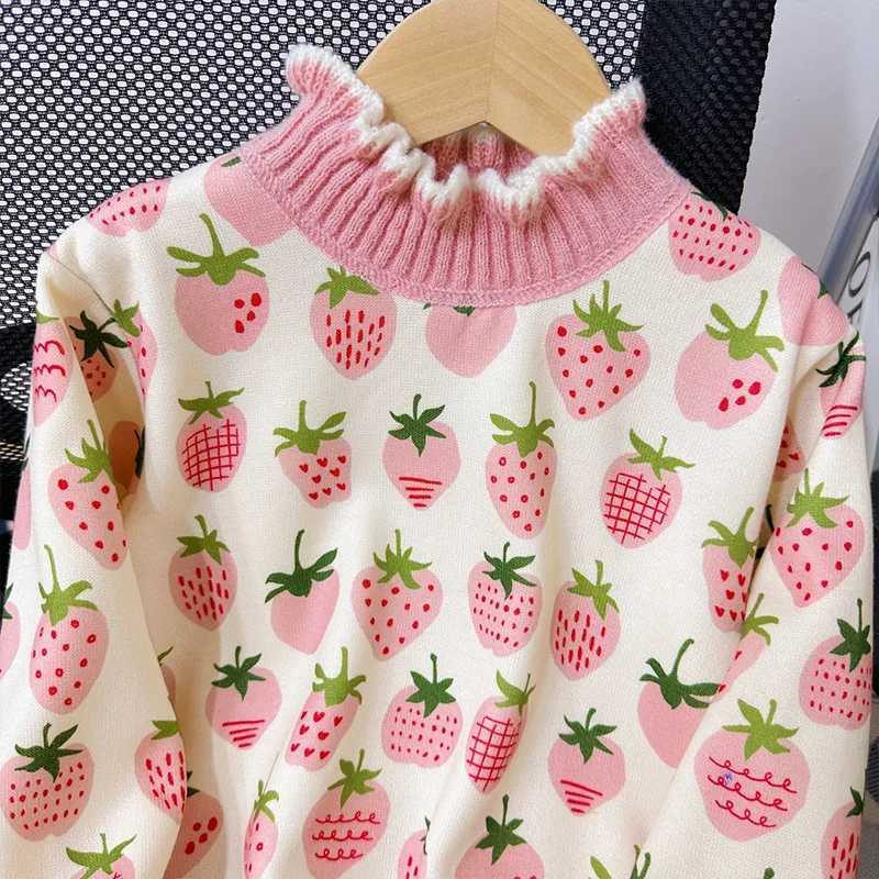 Girls Sweater AutumnWinter New Thickened Fashion Childrens Knitted Sweater Girls Top Sweet and Cute C251013