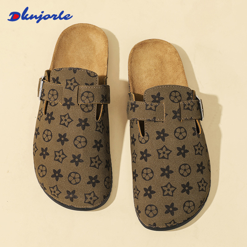 Designer Slippers for men and women: Summer half-slipper for outerwear, fashionable, comfortable and versatile. One-step flip-top casual cool slippers