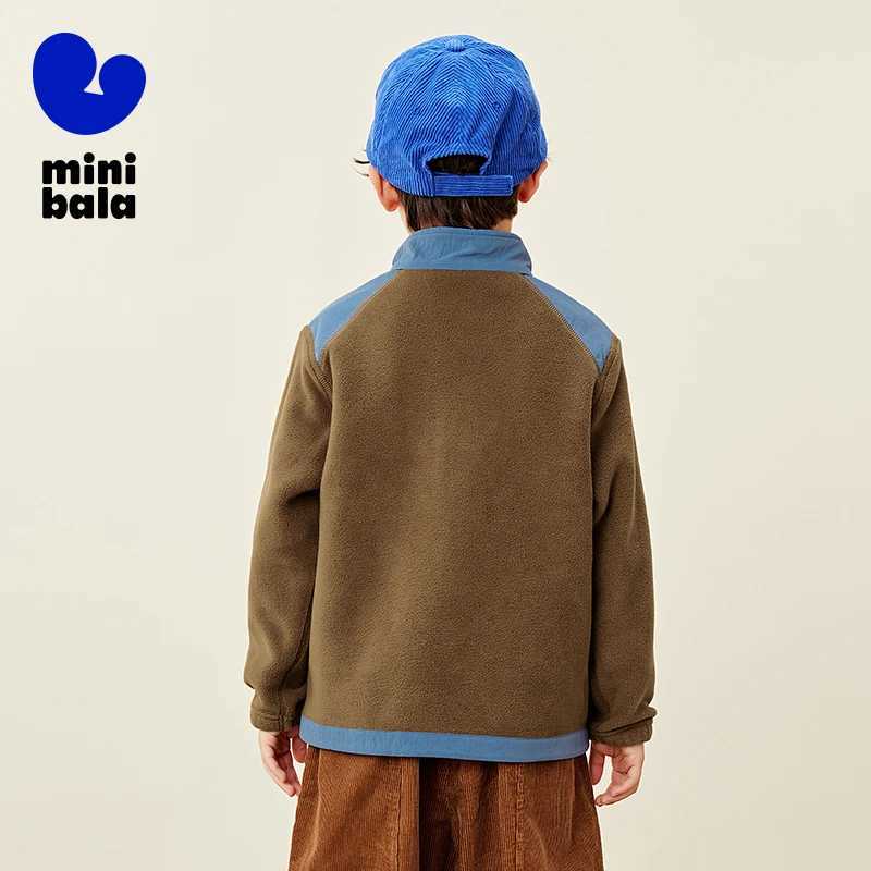 Mini Bala Fleece Jacket Kids 2025 Spring Reversible Thick Warm Outerwear for Baby Boys and Girls C251013