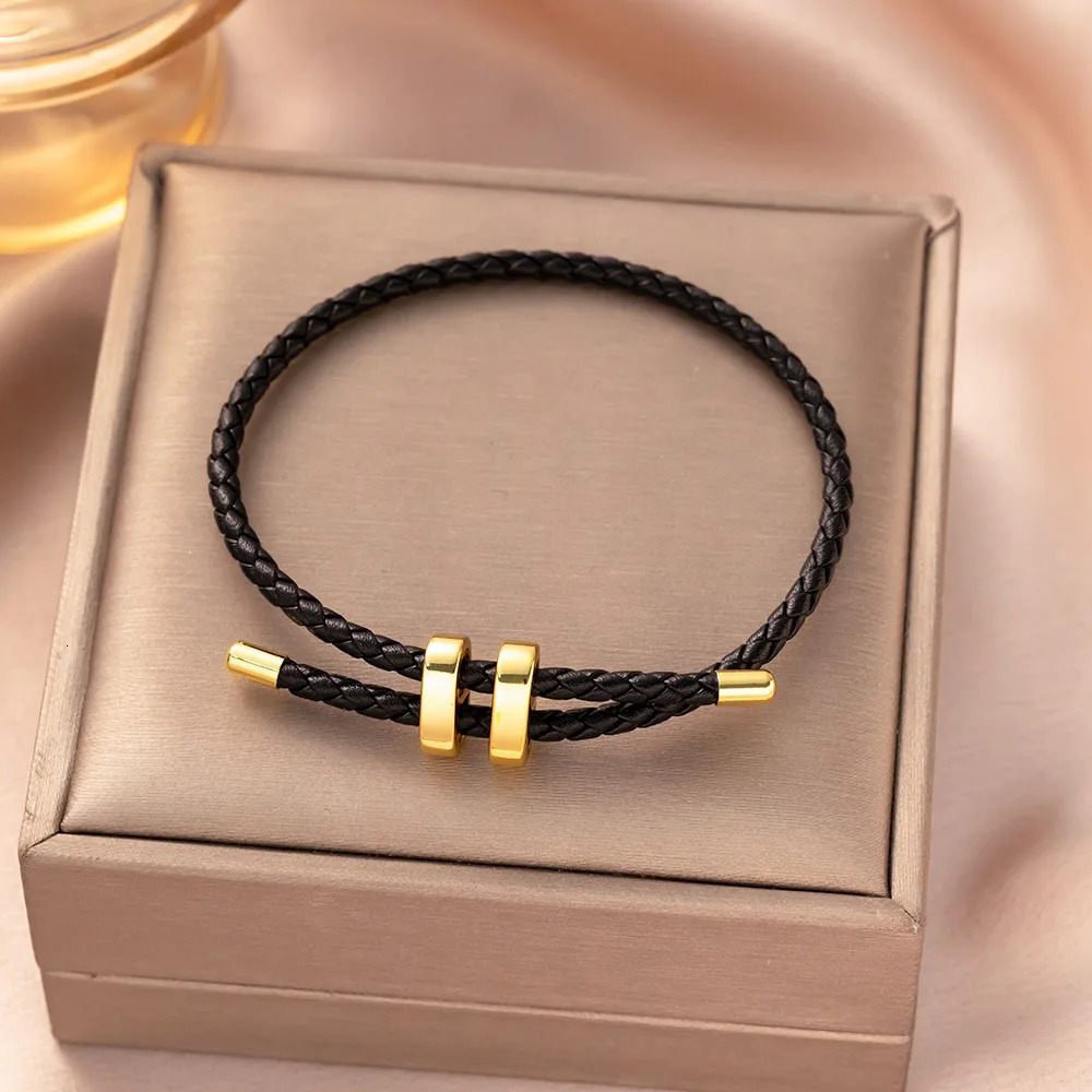 Trendy Red Thread String Bracelets for Women Men Stainless Steel Braided Rope Adjustable Charm Bracelet Unisex Jewelry 251011