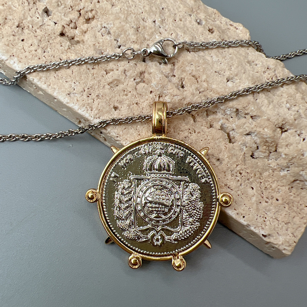 British Orla Large Statement Coin pendant Necklace Penny Collectibles Magic Coin Home Decoration Craft Coins Liberty Half Dollar 240807