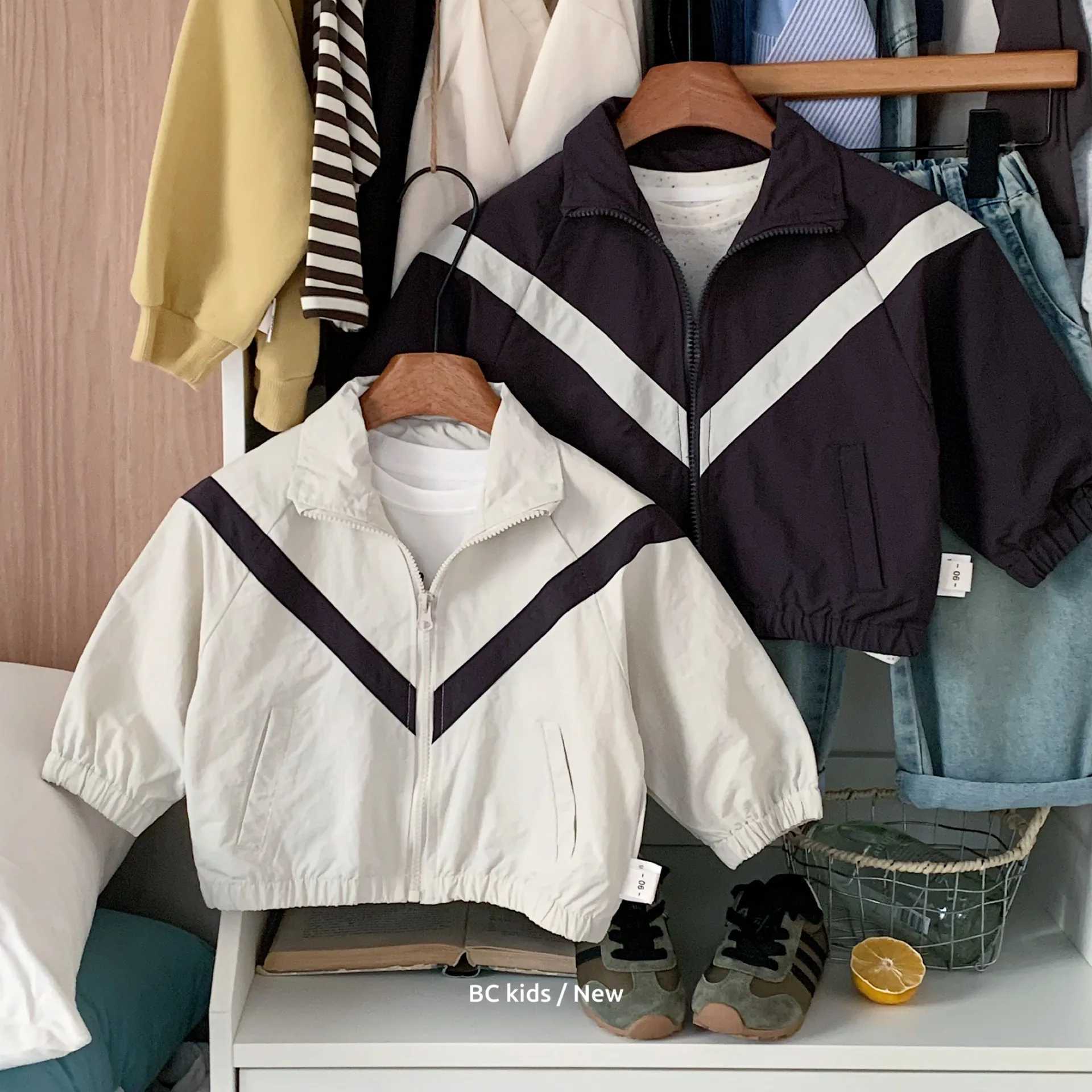 Autumn Toddler Boys Jacket New Turn Down Collar Splicing Color Baby Boys Coats Long Sleeves Versatile Kids Baby Boys Outerwear C251013