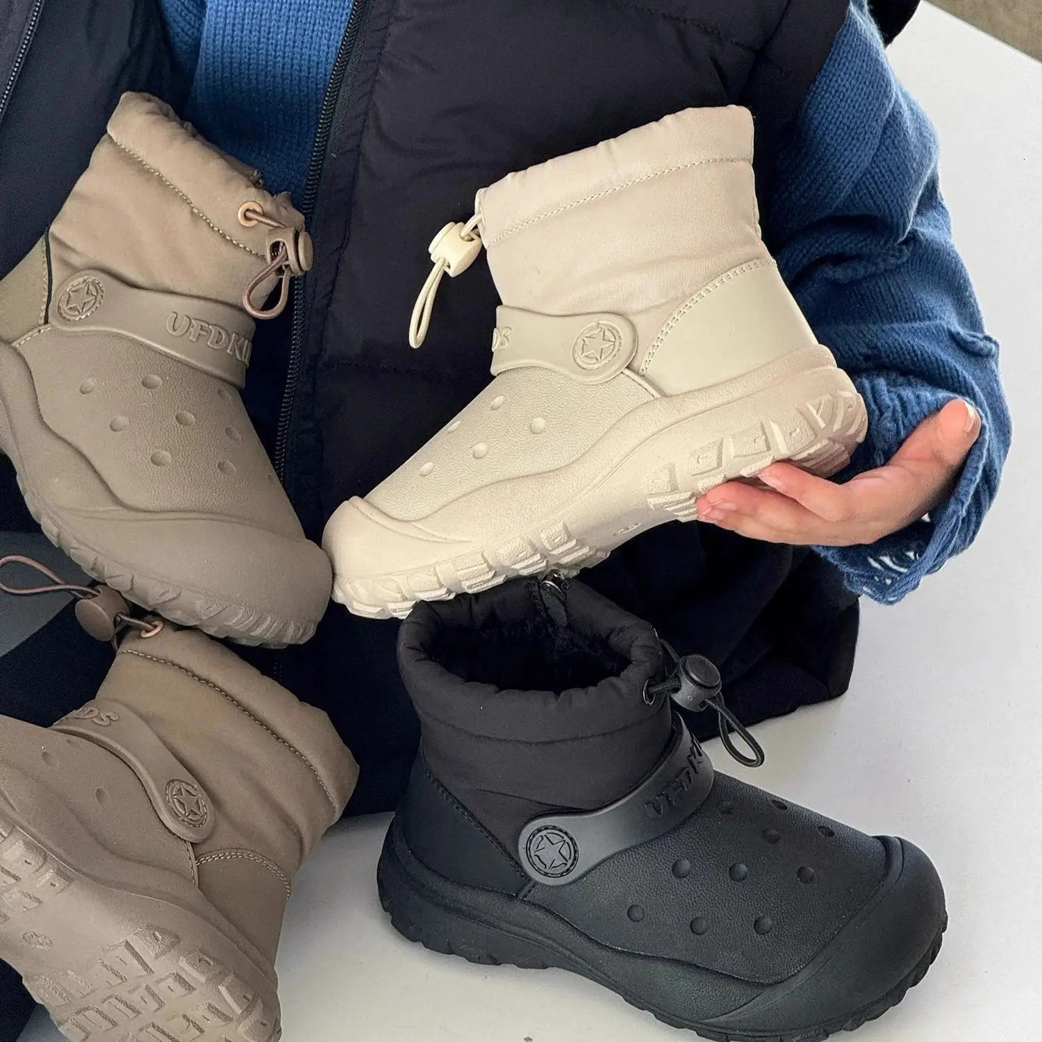 Kids Ankle Boots Plush Comfortable Children Warm Boots Toes Capped Soild Color Winter Boys Girls Fashion Boots Trendy 251017