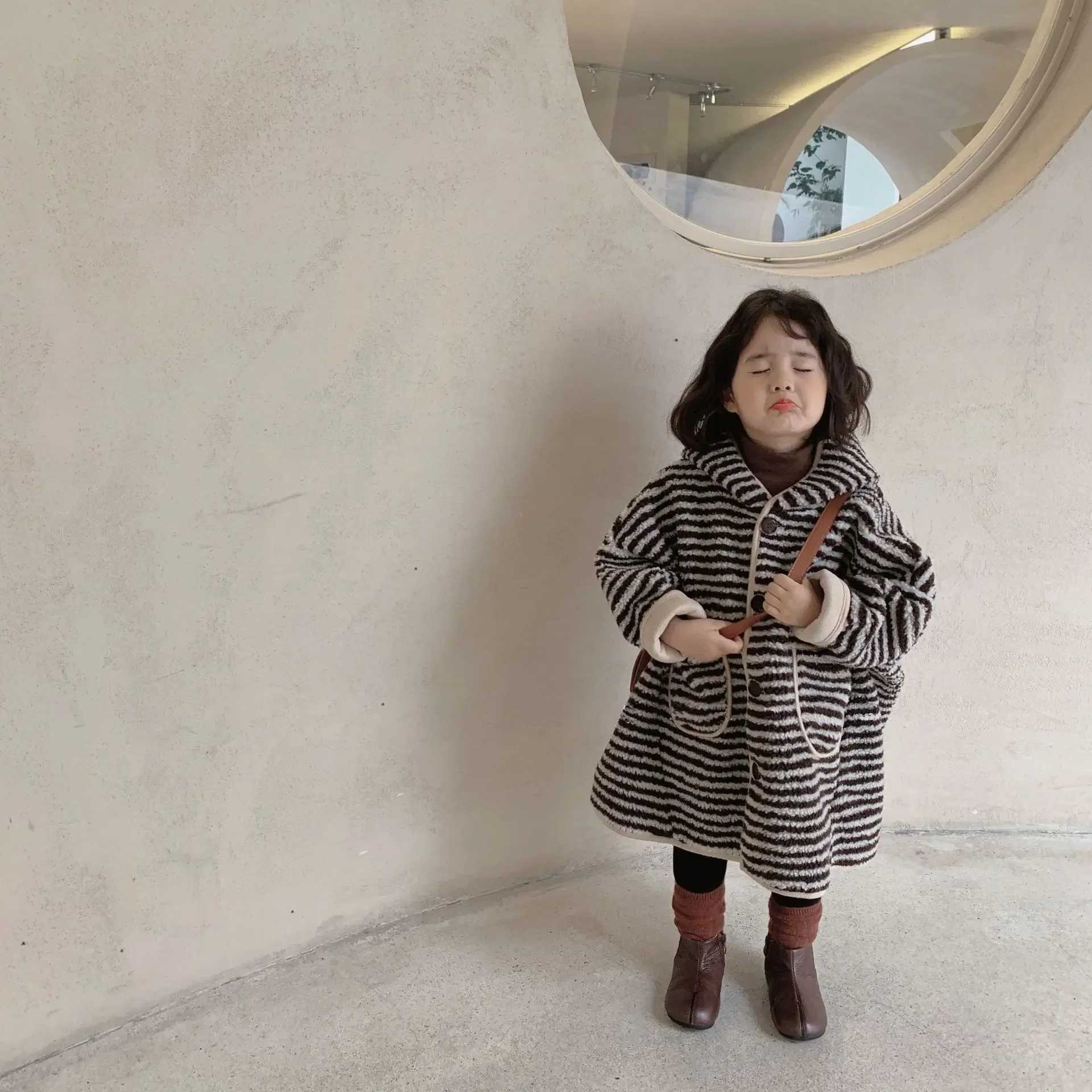 Childrens Coats Striped Hoodie Kids Jackets for Girls Baby Girl Winter Clothes Girls Coat Winter Jacket Kids Girl C251013