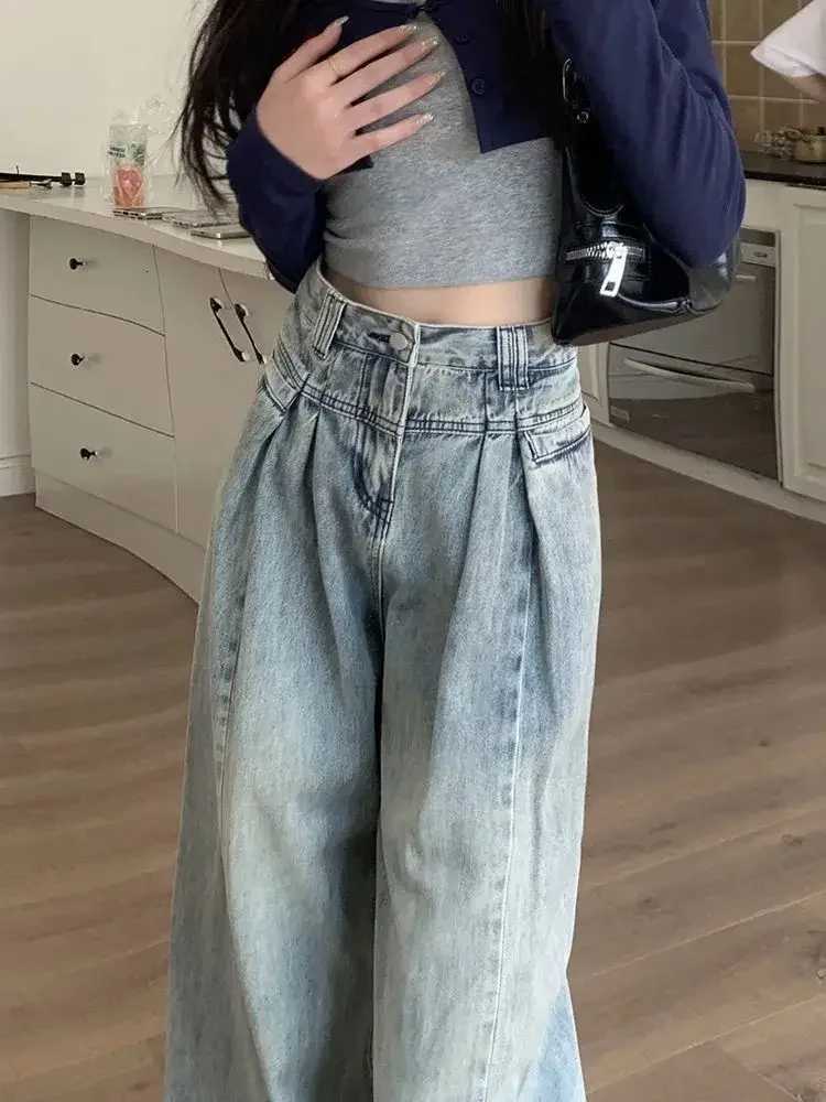 Straight Leg Women Jeans Y2K Style Slim Fit Casual Trousers High Waist Loose Baggy Pants Retro Vintage Streetwear FashionT251013