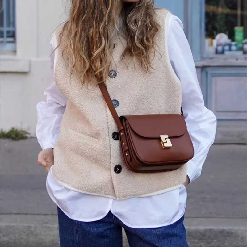 Genuine Leather Shoulder Bag for Women Crossbody Bag Female Luxury Designer Bags Classic Crossbody Square Bags Commuting BagW251013