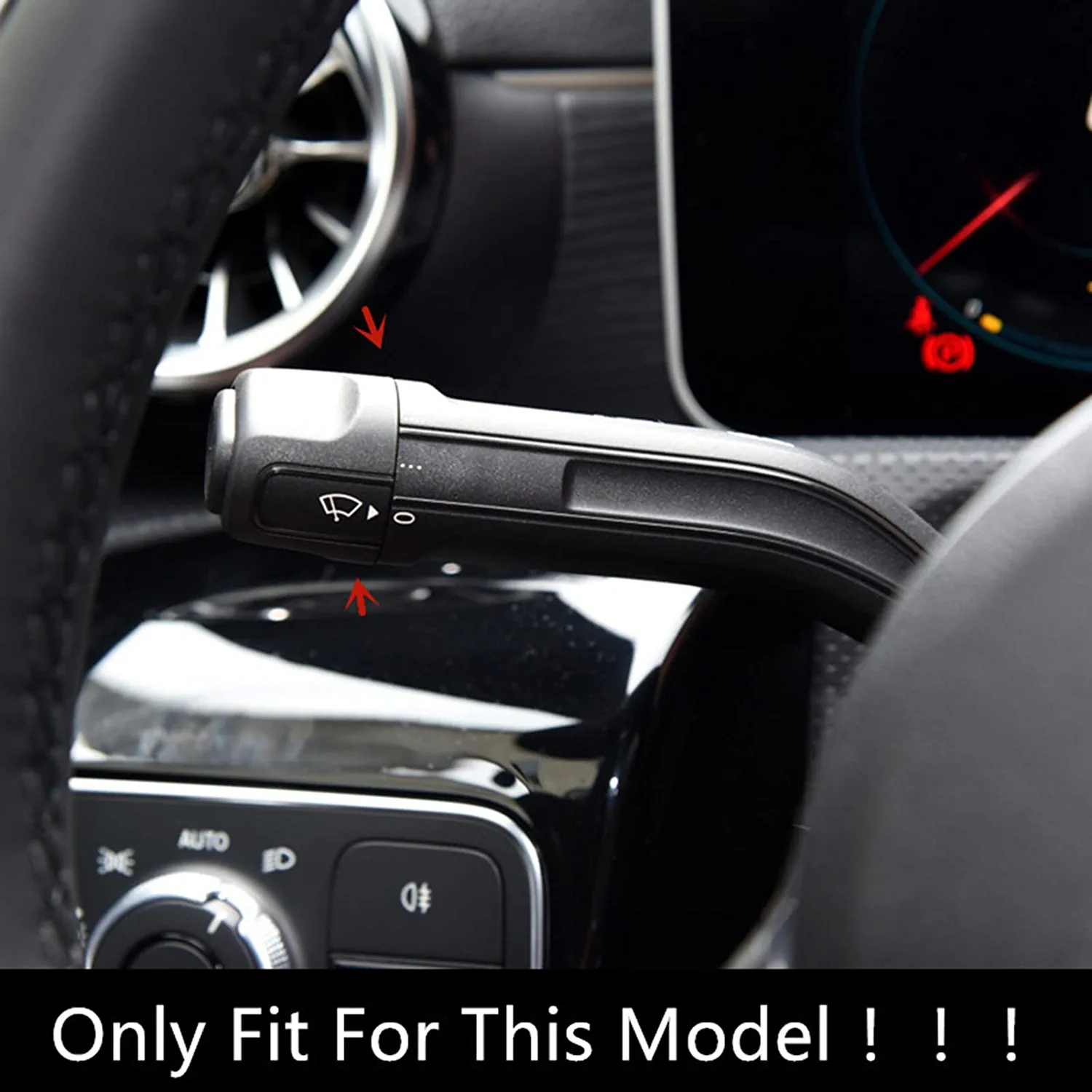 Carbon Fiber Car Shift Lever Wiper Rod Cover Trim Sticker for Mercedes Benz AMG A B CLA EQA EQB GLE GLS GLB GLA Class W177 W247 W118 W167 X167 X247 In