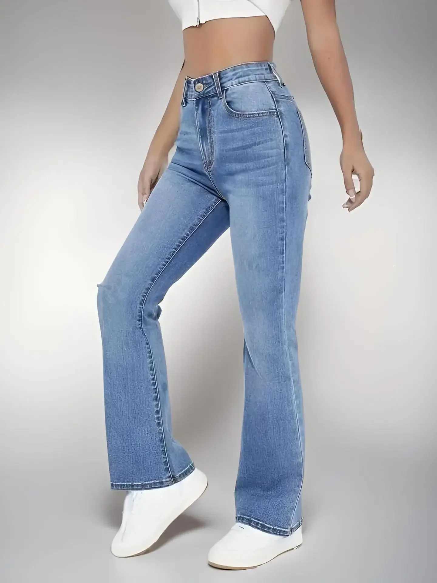 New womens hot jeans slimming European and American style casual versatile high waist washed Denim trousers for womenT251013