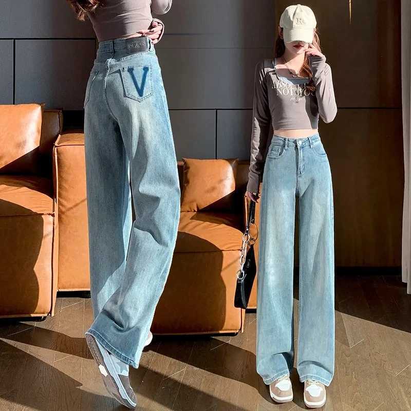 Straight Wide Leg High Waist Loose Jeans Womens Clothing Autumn Winter New Trousers for Pear Shape Body Relaxed FitT251013