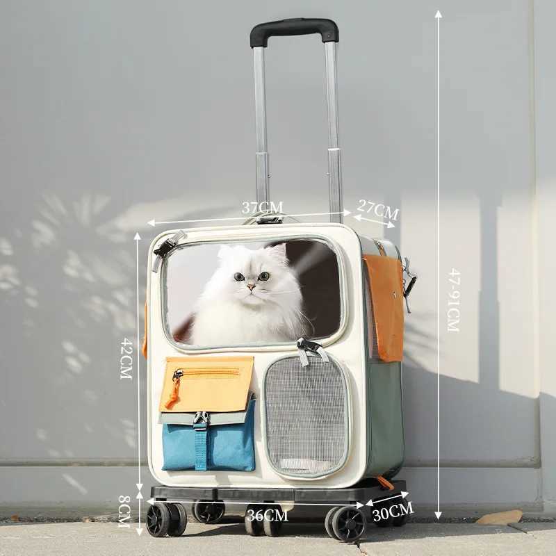 HOOPET Cats Travel Bag Portable Out Pet Trolley Suitcase Universal Small Dogs Bag Cat Backpack Detachable Pet Supplies C251013