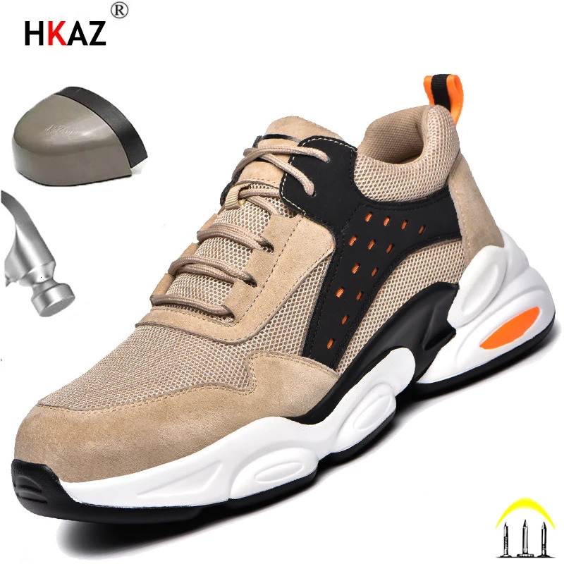 Work Safety Shoes Men Steel Toe Cap Protective Shoes PunctureProof Work Shoes Sneakers Indestructible Protective Boots 251009