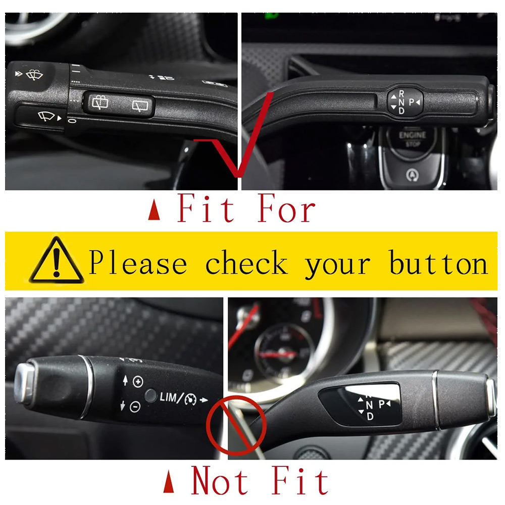 Carbon Fiber Car Shift Lever Wiper Rod Cover Trim Sticker for Mercedes Benz AMG A B CLA EQA EQB GLE GLS GLB GLA Class W177 W247 W118 W167 X167 X247 In