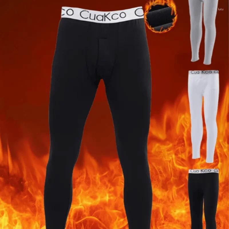 Men's Pants 2025 Thermal Underwear Slim Leggings Fleece Thickened Skinny Warm Long For Autumn Winter