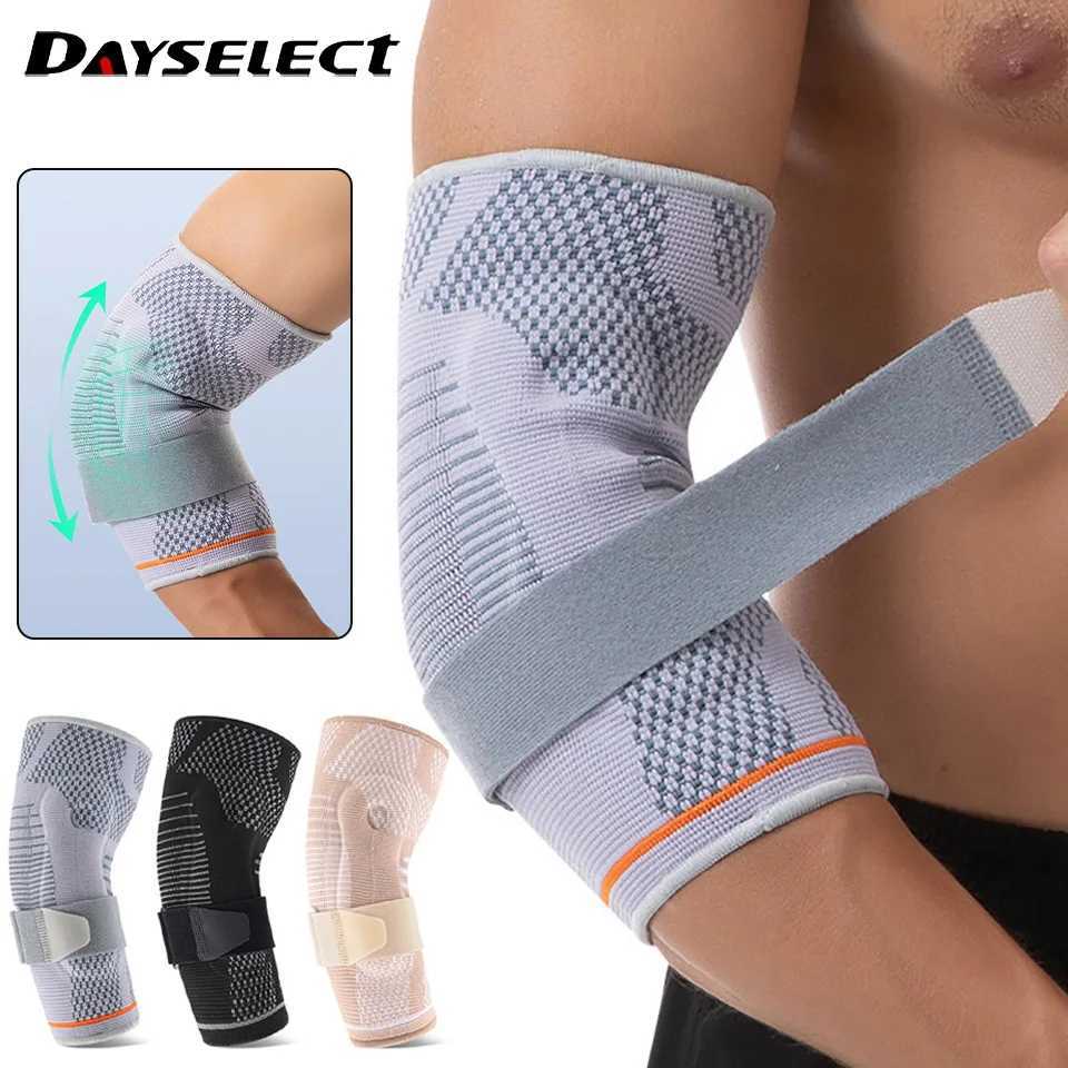 1Pcs Elbow Pads Silicone Compression Elbow Protection Sports Injuries 3D Knit Adjustable Elbow Support Tennis Basketball Unisex C251013