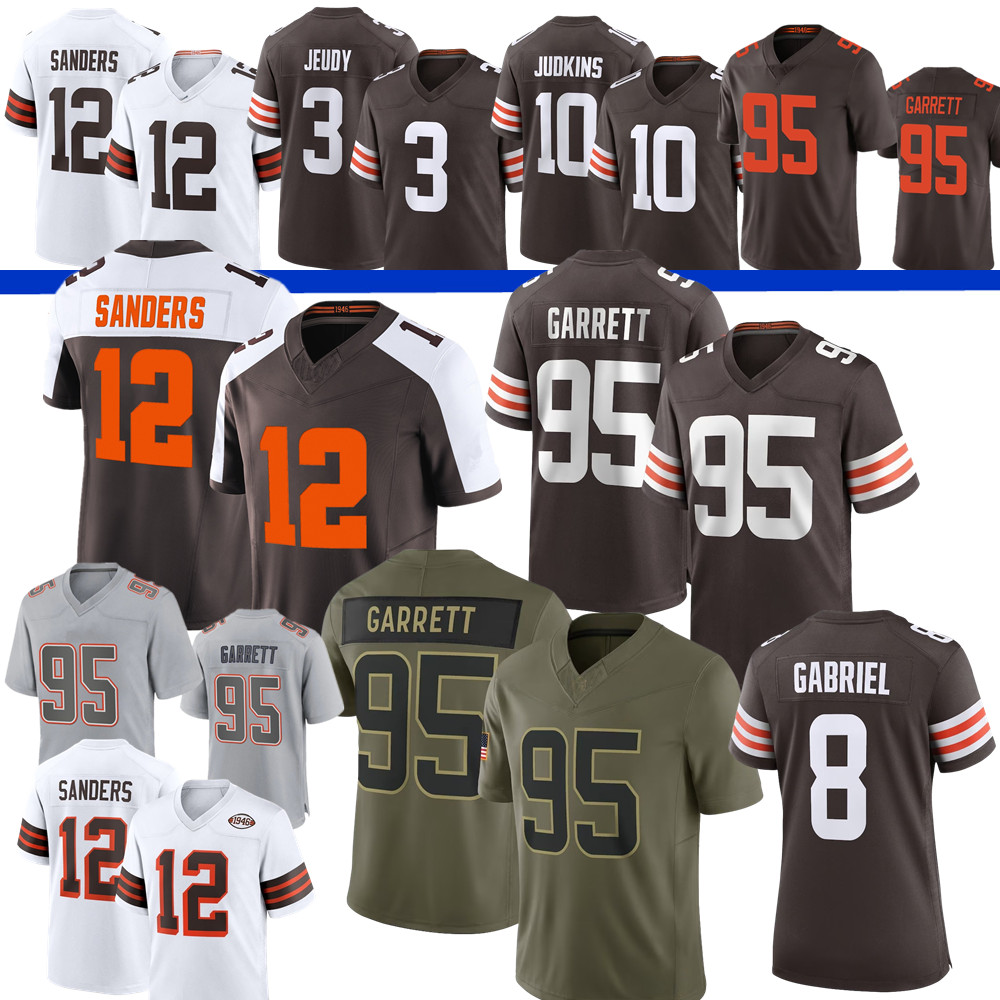 Shedeur Sanders Football Jersey Dillon Gabriel Myles Garrett Quinshon Judkins Jerry Jeudy Denzel Ward Tillman Bush Delpit Wright Collins Ford Brown Sampson Custom