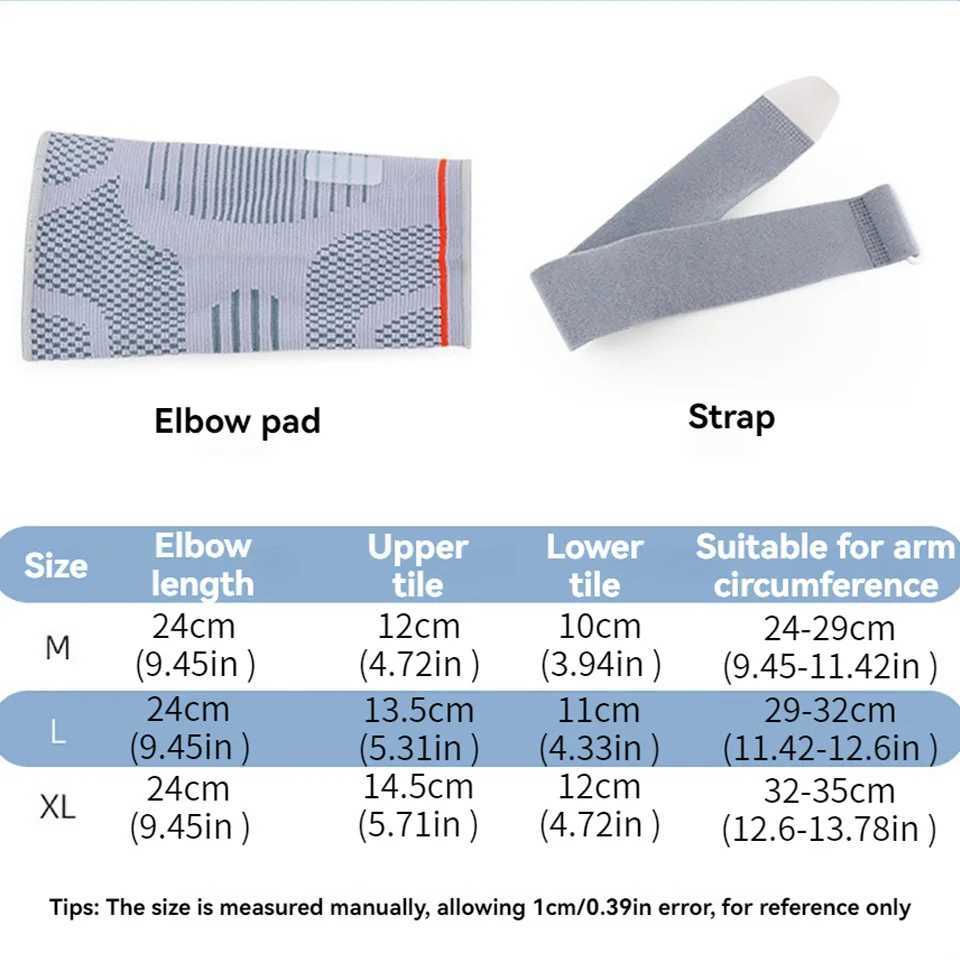 1Pcs Elbow Pads Silicone Compression Elbow Protection Sports Injuries 3D Knit Adjustable Elbow Support Tennis Basketball Unisex C251013