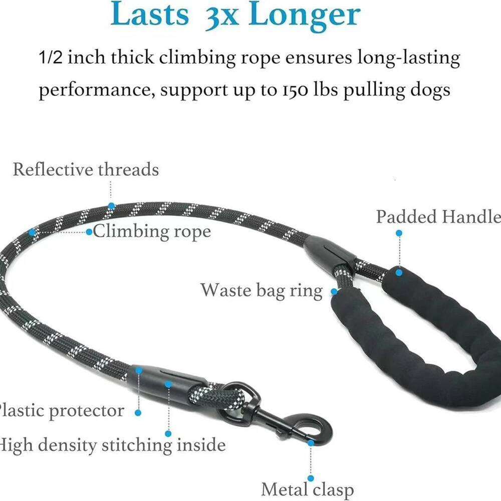 BOFFPETS Retractable Dual Dog Leash for Large Dogs - Hot-Selling Anti-Pull P-Style Chain Lead Reflective