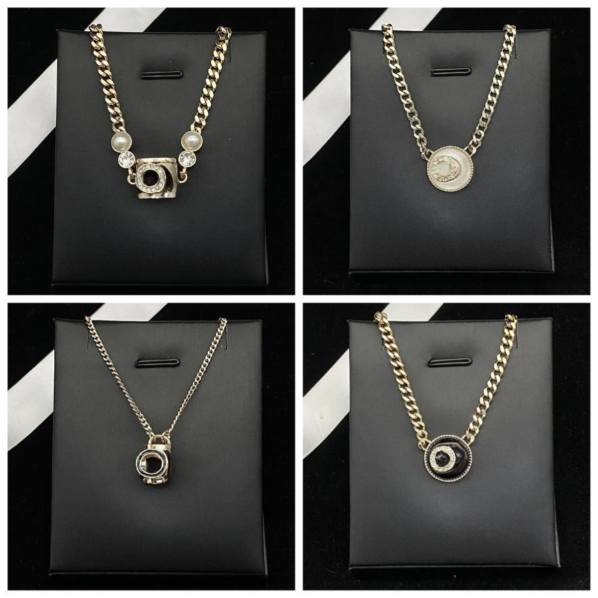 Designer Classic Pendant Necklaces Crystal Rhinestone Necklace Chain for Women Wedding Jewelry Accessories Christmas Gifts