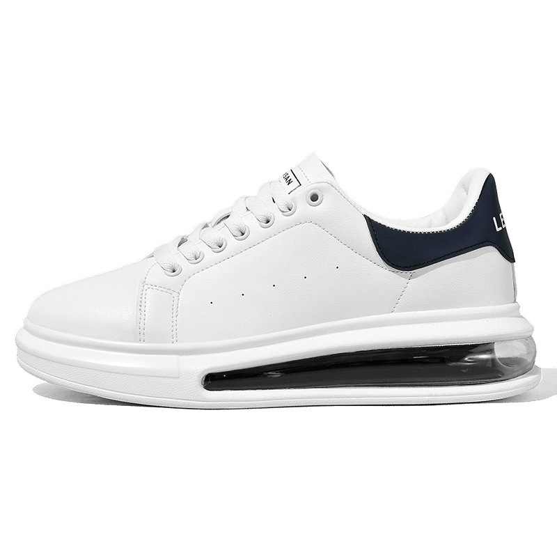 white shoes for men and women made of pu leather same style high version allmatch shoes new style in 2025 thicksoled heightincreasing sneakers lazy sh