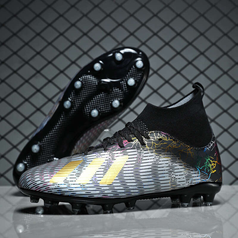 Overseas Men and Women Youth High-top Outdoor Sports Football Shoes Competition Training Breathable Non-slip