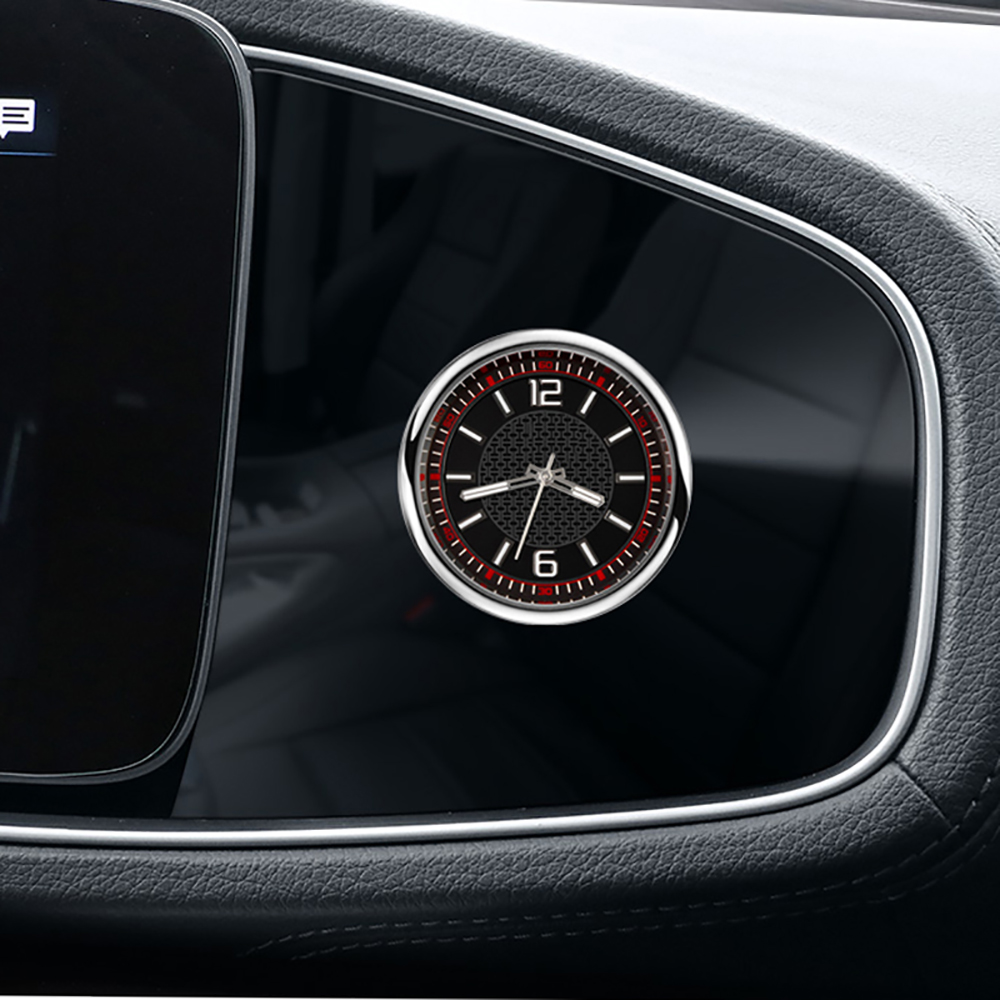 Car Center Console Clock Quartz Watch Carbon Fiber Cover Trim for Mercedes Benz GLE Class W167 Coupe C167 GLS63 X167 AMG 450 350 Accessories