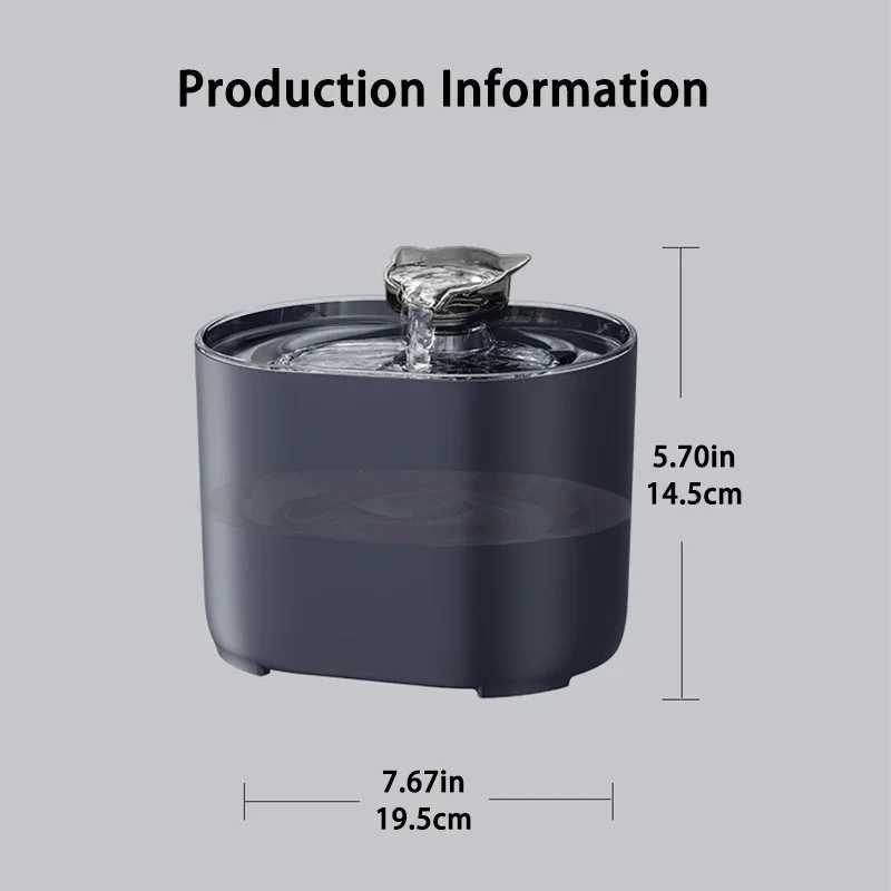 Cat Fountain Pets Water Fountain Cats Dispenser Auto Filter USB Electric Mute Cat Drinker Bowl Recirculate Filtring Drinker C251013