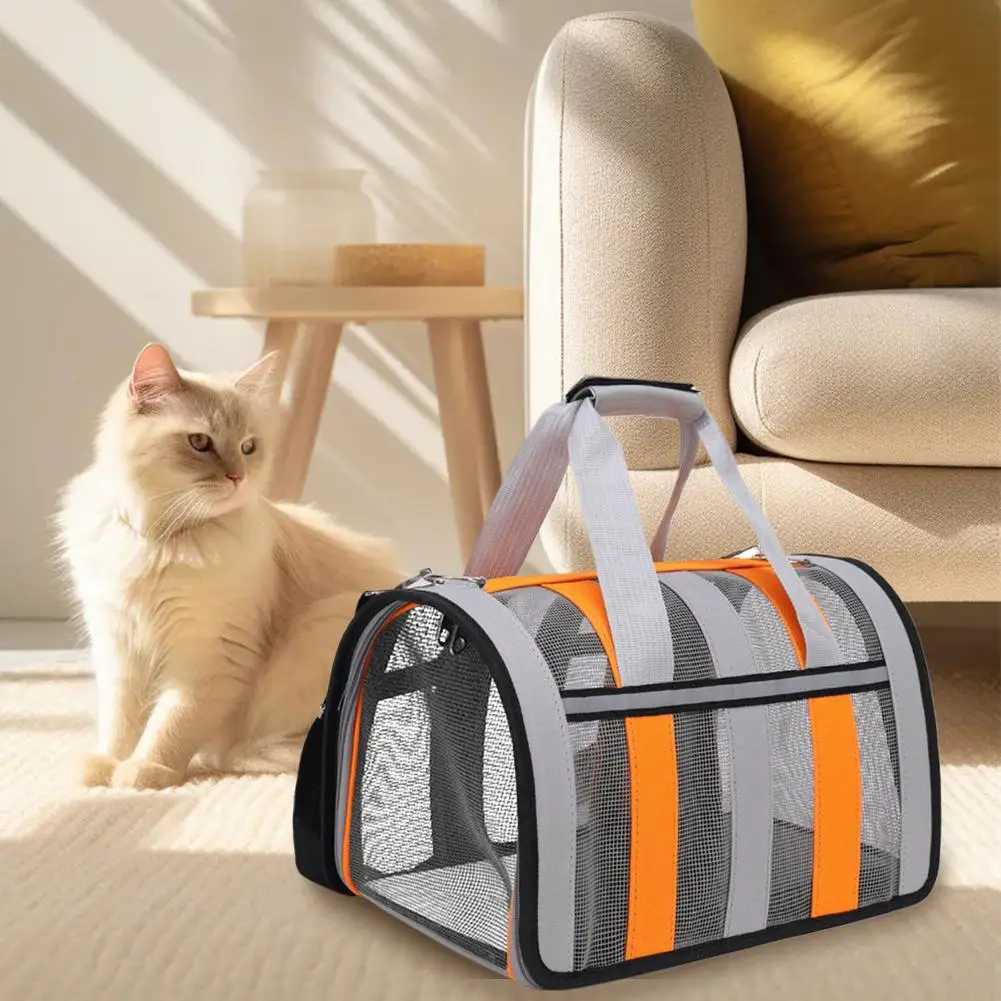 New Breathable Cat outing Bag for Pet Dog Summer Skew Straddle Portable Foldable Small and Mediumsized Dog Cage C251013