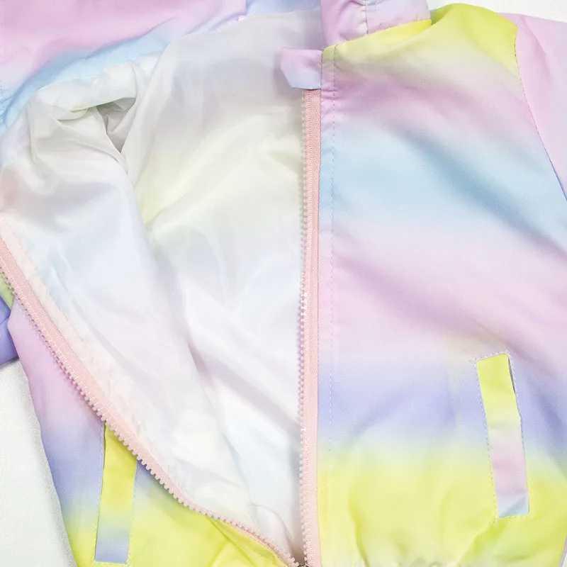 Autumn Baby Girls Boys Fashion Rainbow Windbreaker Coat Kids Angel Wings Jacket Hooded Zipper Outerwear Childrens Clothing C251013