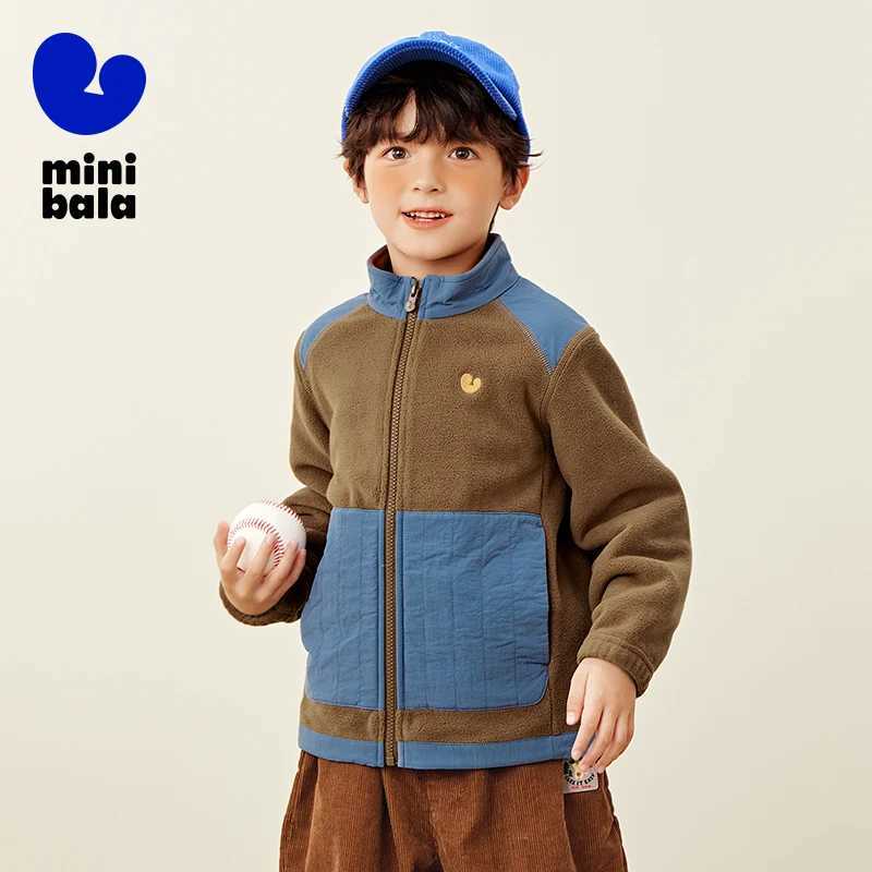 Mini Bala Fleece Jacket Kids 2025 Spring Reversible Thick Warm Outerwear for Baby Boys and Girls C251013