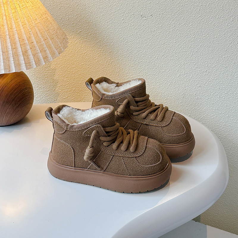 Kids Boots for Youth Child Toddler Winter Plush Warm Boots Kidszworld Boy Girl Bigh Children Non Slip Boots Cotton Shoes Size 26 - 38 C01095