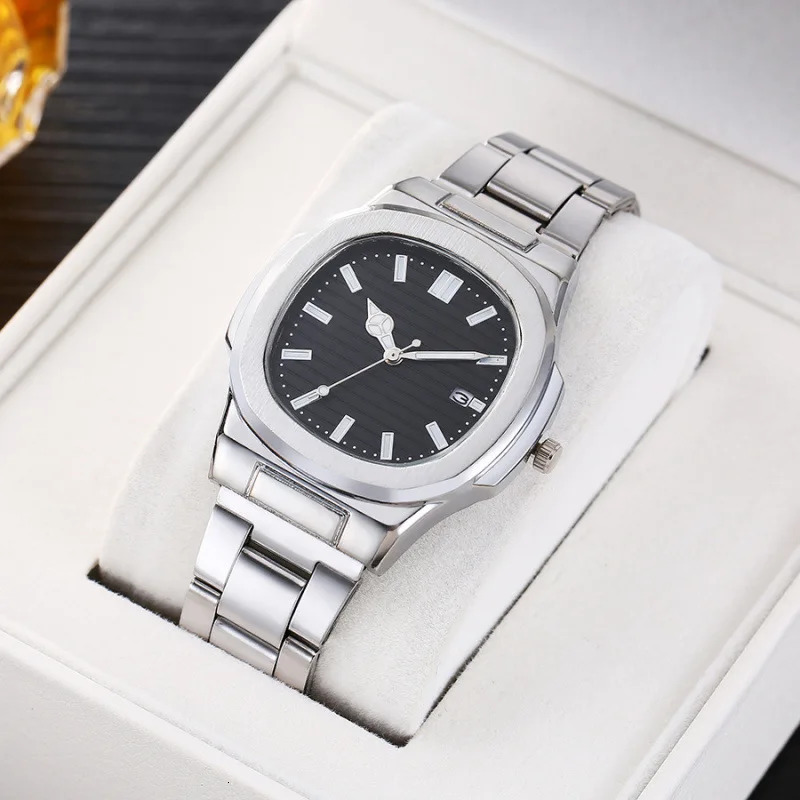 Men Fashion Wristwatches Business ial Stainless Steel Strap Quartz Watch with Calendar for Mens ClockWithout Box 251008