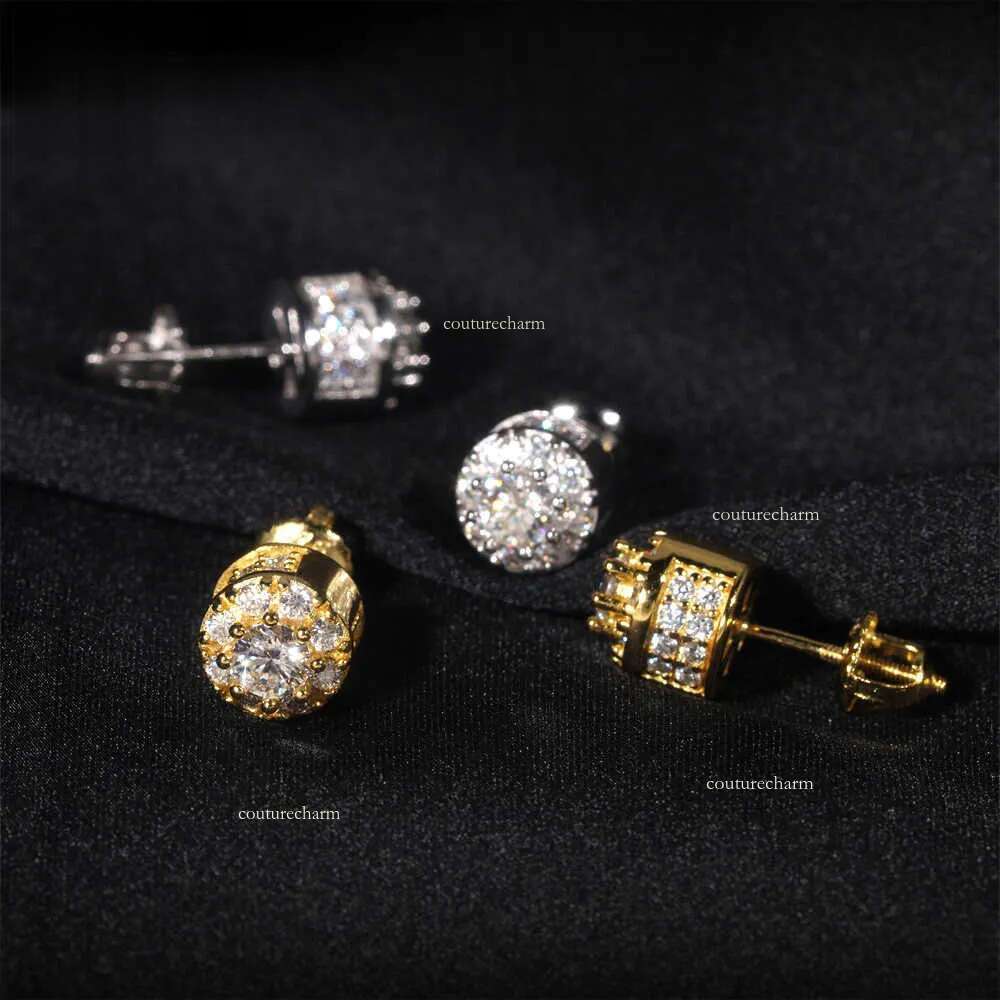 Sterling Sier Dia Custom Designer Ear Studs Ice Out Women Fine Jewelry Moissanite Stud Earring