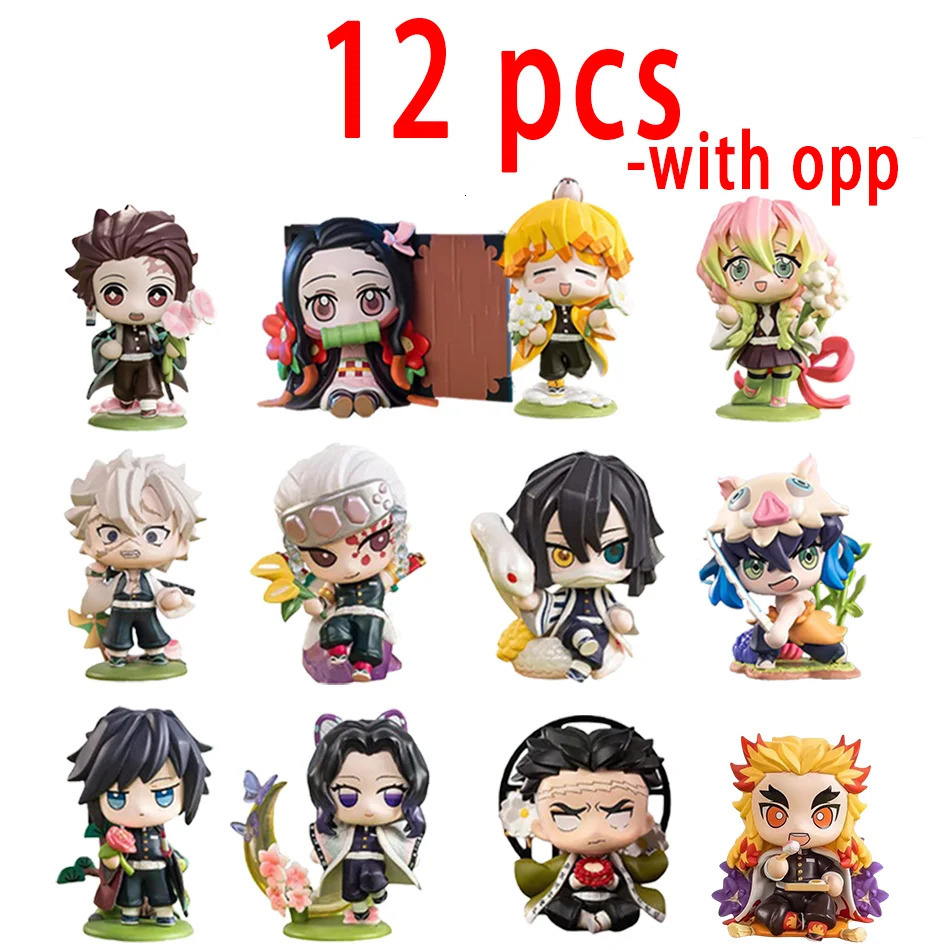 Demon Slayer Tanjiro Kamado Nezuko anime cartoon figure blind box creative personalized statue model ornament surprise gift w251010