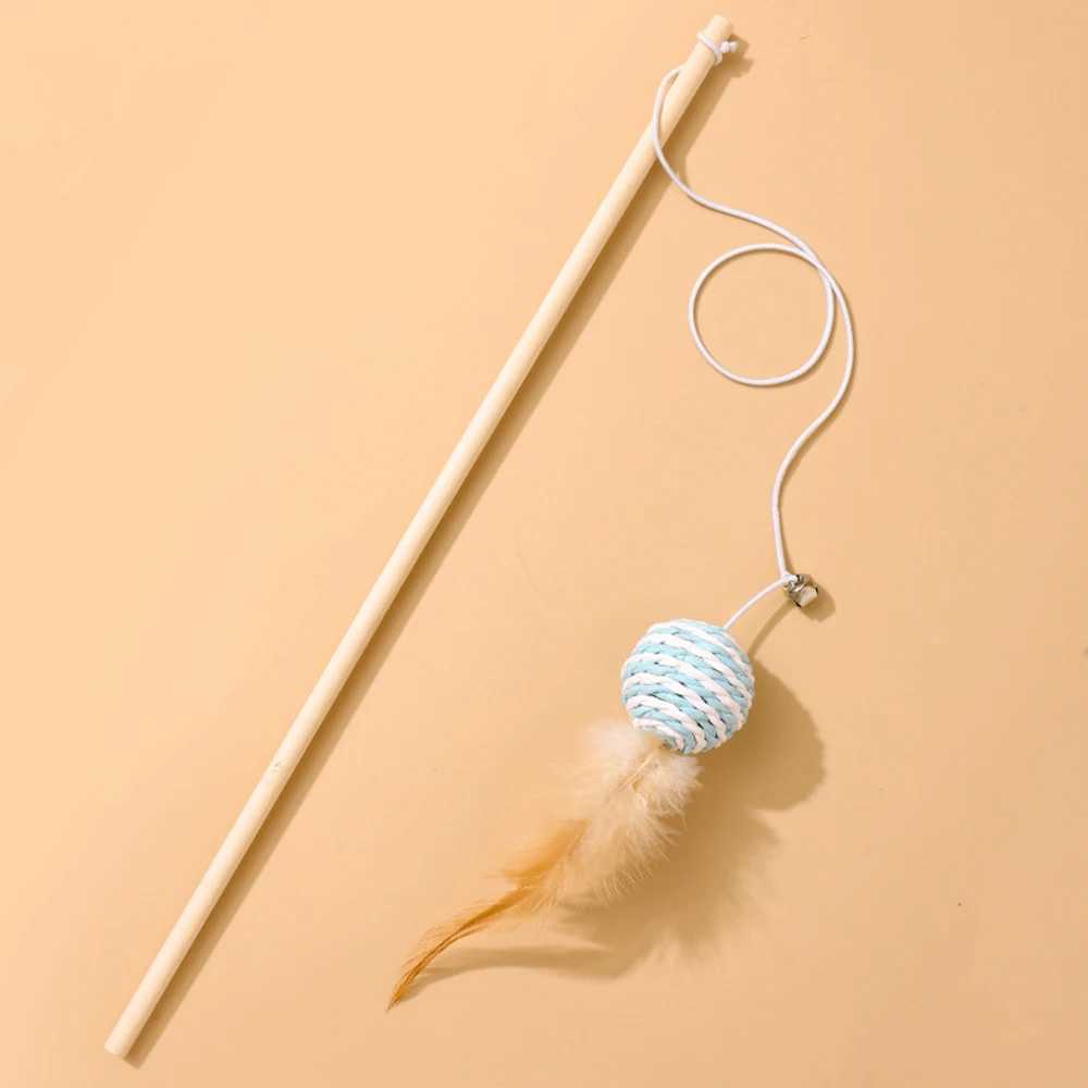 Pet Funny Cat Stick Wand Cat Teaser Stick Funny Colorful Feather Bell Mouse Shape Toys for Cat Interactive Toys Pet Supplies C251013