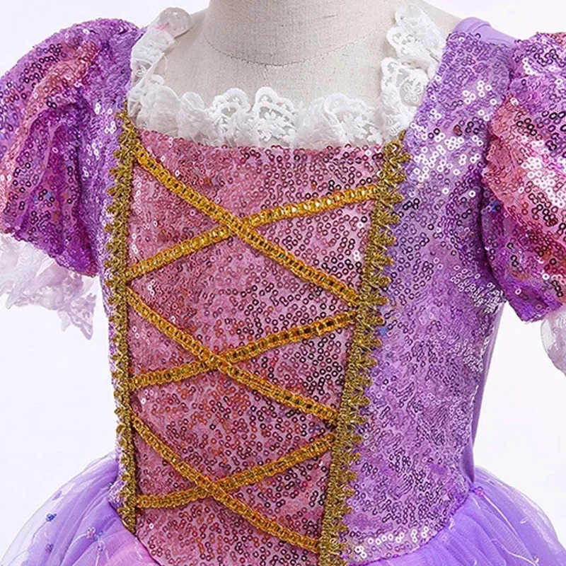 Disney Princess Rapunzel for Girls Costume Movie Tangled Kids Cosplay Carnival Party Vestido Birthday Christmas Dress 310Yrs H251013