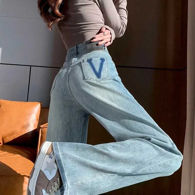 Straight Wide Leg High Waist Loose Jeans Womens Clothing Autumn Winter New Trousers for Pear Shape Body Relaxed FitT251013