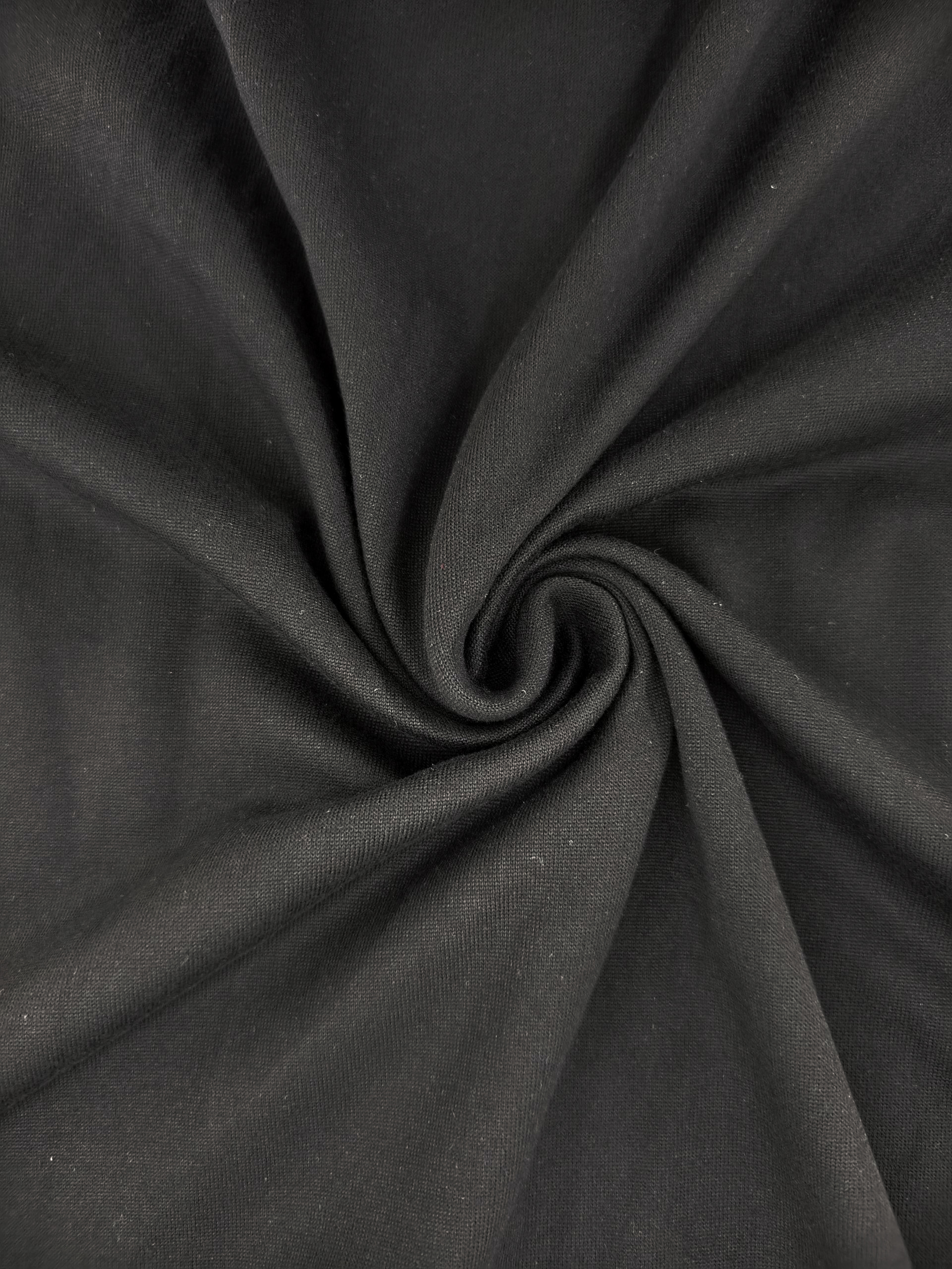 Women's Autumn Winter New Solid Color Round - Neck Long - Sleeve Midi Dress - Casual Daily & Outdoor Black Dress-CF51165