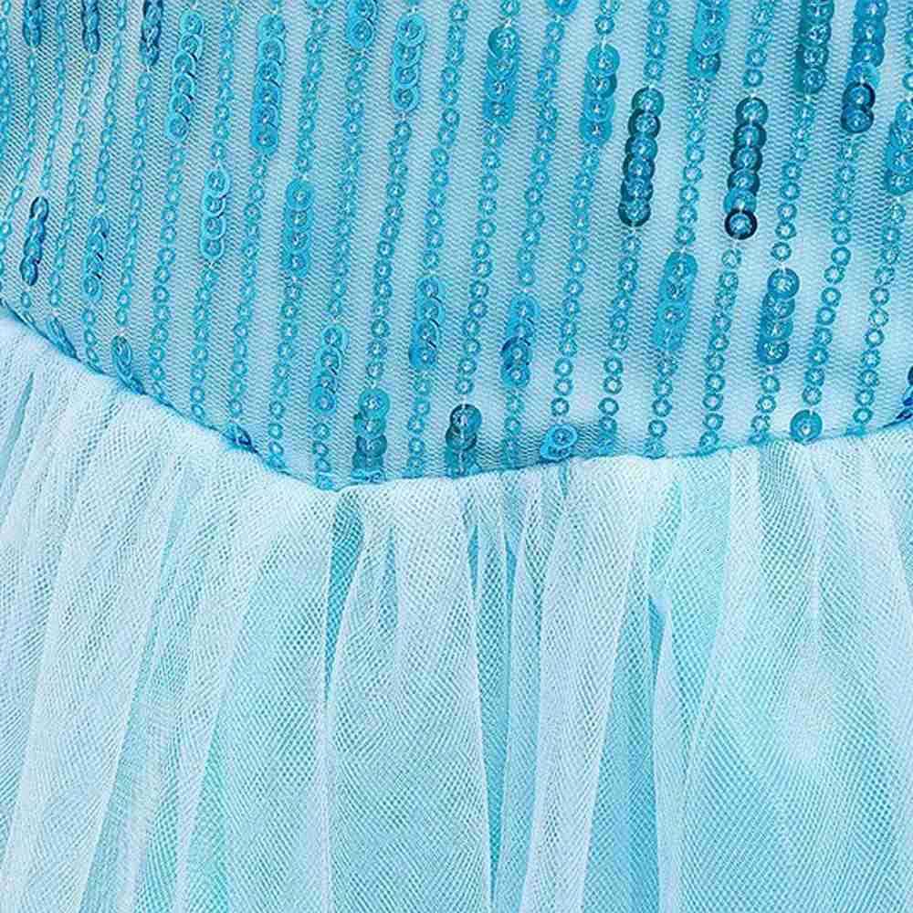 Disney Frozen Girls Elsa Cosplay Long Sleeves Dress Fancy Costume Girl Snow Queen Halloween Birthday Party Children Princess Clothes H251013