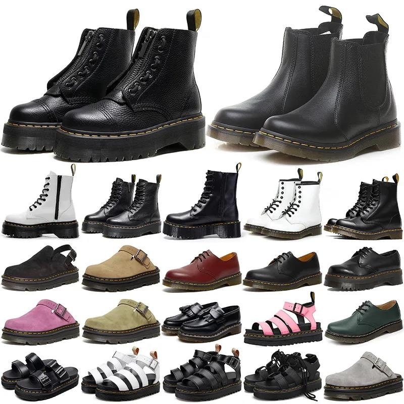 Designer boots Stivali Martin martenshoes sandals for men women booties nubuck mules slides black white leather boot mens outdoor comfortable sandal boots